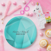 Aqua Jewel Tones Wedding Paper Teller (Party)