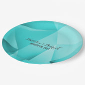 Aqua Jewel Tones Wedding Paper Teller (Schrägansicht)