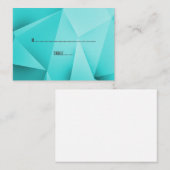 Aqua Jewel Tones Wedding Platzkarten (Vorne/Hinten)