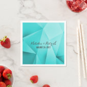Aqua Jewel Tones Wedpaper Napkins Serviette (Beispiel)