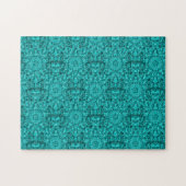 Aqua Kaleidoskop Gewässer geometrische abstrakte K Puzzle (Horizontal)