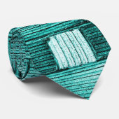 Aqua Kariert Bold Design Krawatte (Gerollt)