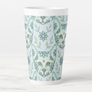 AQUA-KATZEN MIT BLUMEN Latte Tasse