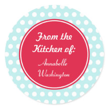 Aqua Kitchen Backgeschenke Tags Stickers