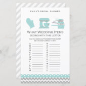 Aqua Kitchen Brautparty Game PRINTIERT (Vorne/Hinten)