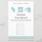 Aqua Kitchen Brautparty Game PRINTIERT (Vorderseite)