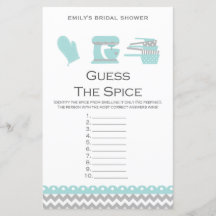 Aqua Kitchen Brautparty Game PRINTIERT