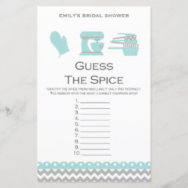 Aqua Kitchen Brautparty Game PRINTIERT