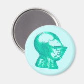 Aqua Knight Armor Mittelalterlicher Helm Ritter Magnet (Vorderseite/Rückseite)