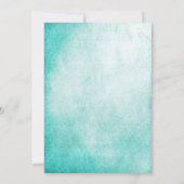 Aqua-Kolibri-Aquarell-Hochzeits-Einladung Einladung (Rückseite)