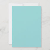 Aqua Korallen Hochzeit Einladung (Rückseite)
