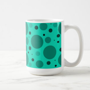 Aqua-Kreise und Punkte Kaffeetasse