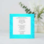Aqua Kristall Hochzeit Einladung 2 (Stehend Vorderseite)