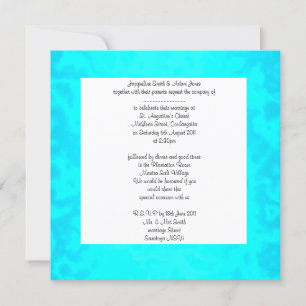Aqua Kristall Hochzeit Einladung 2