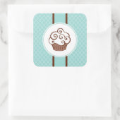 Aqua Lace Cupcake Stickers (Tasche)
