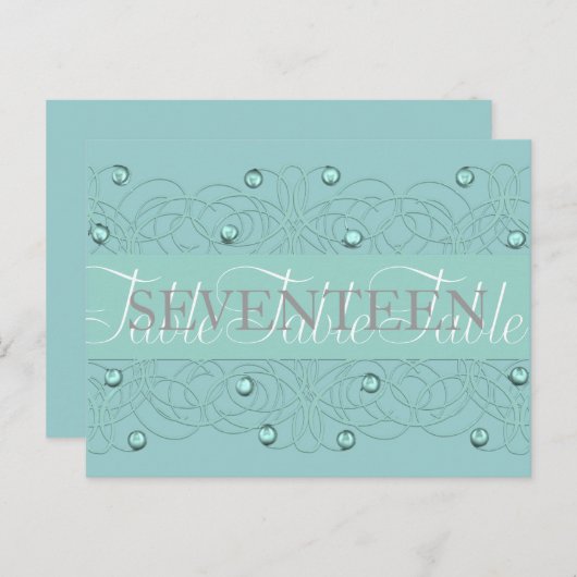 Aqua Lace Tischnummer (Vorne/Hinten)