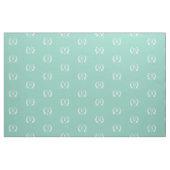 Aqua Laurel Wreath Monogram Stoff (Fat Quarter (45,7 x 55,9 cm))