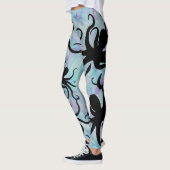 Aqua Lavender Octopus Silhouette Leggings (Links)