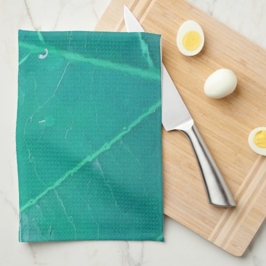 Aqua Leaf Handtuch (Viertel Falte)