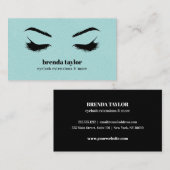 AQUA LEATHER chic Eyelash Browbar beruflich Visitenkarte (Vorne/Hinten)