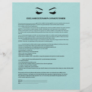 AQUA Leder EYELASH EXTENSION CONSENT FORMULAR Flyer
