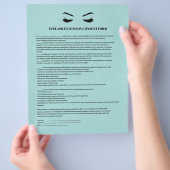 AQUA Leder EYELASH EXTENSION CONSENT FORMULAR Flyer (Hand)