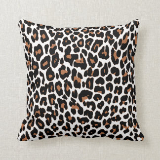 Aqua-Leopard-Weiß Kissen