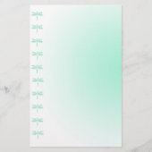 Aqua-Libellen-Schreibpapier Briefpapier (Vorderseite)