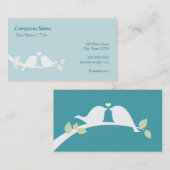 Aqua-Liebe-Vögel Visitenkarte (Vorne/Hinten)