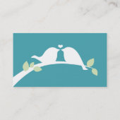 Aqua-Liebe-Vögel Visitenkarte (Rückseite)