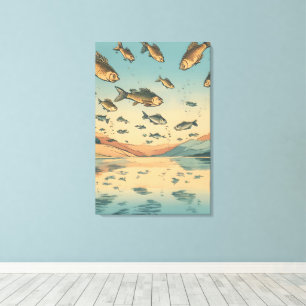 Aqua-Life Kunst, Dichtung und Musik Leinwanddruck