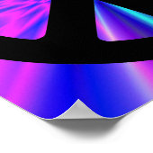 Aqua Light Show mit Peace Symbol Poster (Ecke)