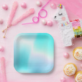 Aqua Lights Paper Plate Pappteller (Party)