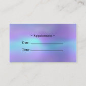 Aqua Lila Abstrakt Beauty Salon Terminkarte (Rückseite)