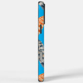 Aqua Lila Blue Orange Feathers Case-Mate iPhone Hülle (Rückseite / Rechts)