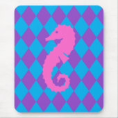 Aqua & Lila Diamonds Mousepad (Vorne)