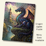 Aqua Lila Dragon nähe Fluss Puzzle<br><div class="desc">Aqua Lila Dragon in der Nähe des Flusses - Sehen Sie in meinem Geschäft für viel mehr großartige Drachengeschenke.</div>