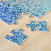Aqua Lila Glitzer Sparkle Puzzle (Seite)