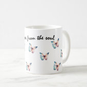 Aqua Lila Joy erhebt sich vom Soul Butterfly Kaffeetasse (VorderseiteRechts)