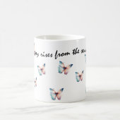 Aqua Lila Joy erhebt sich vom Soul Butterfly Kaffeetasse (Mittel)