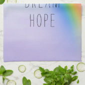 Aqua Lila Rainbow Inspiration Liebe Dream Hope Geschirrtuch (Gefaltet)
