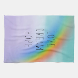 Aqua Lila Rainbow Inspiration Liebe Dream Hope Geschirrtuch