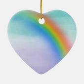 Aqua Lila Rainbow Inspiration Liebe Dream Hope Keramik Ornament (Hinten)