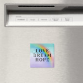 Aqua Lila Rainbow Inspiration Liebe Dream Hope Magnet (In Situ (Geschirrspüler))