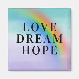 Aqua Lila Rainbow Inspiration Liebe Dream Hope Magnet