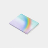 Aqua Lila Rainbow Ombre Wasserfarbe Post-it Klebezettel (angewinkelt)