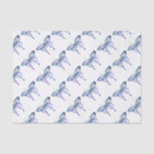 Aqua Lila Schmetterling Seidenpapier (Vorderseite)