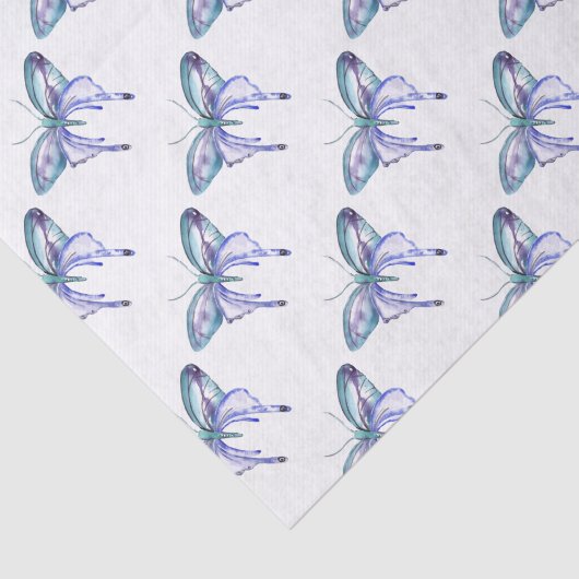 Aqua Lila Schmetterling Seidenpapier (Ausschnitt)