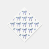 Aqua Lila Schmetterling Serviette (Ecke)