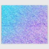 Aqua Lila Türkis Grau Glass Crystal Geschenkpapier (Flach)
